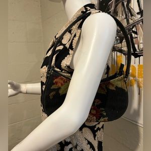 Vintage Liz Claiborne Small Purse Handbag Flowers 80s